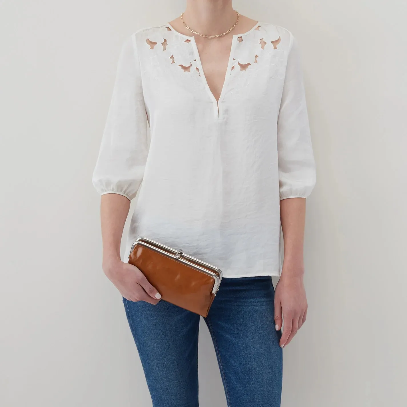 Hobo Lauren Clutch-Wallet - henna
