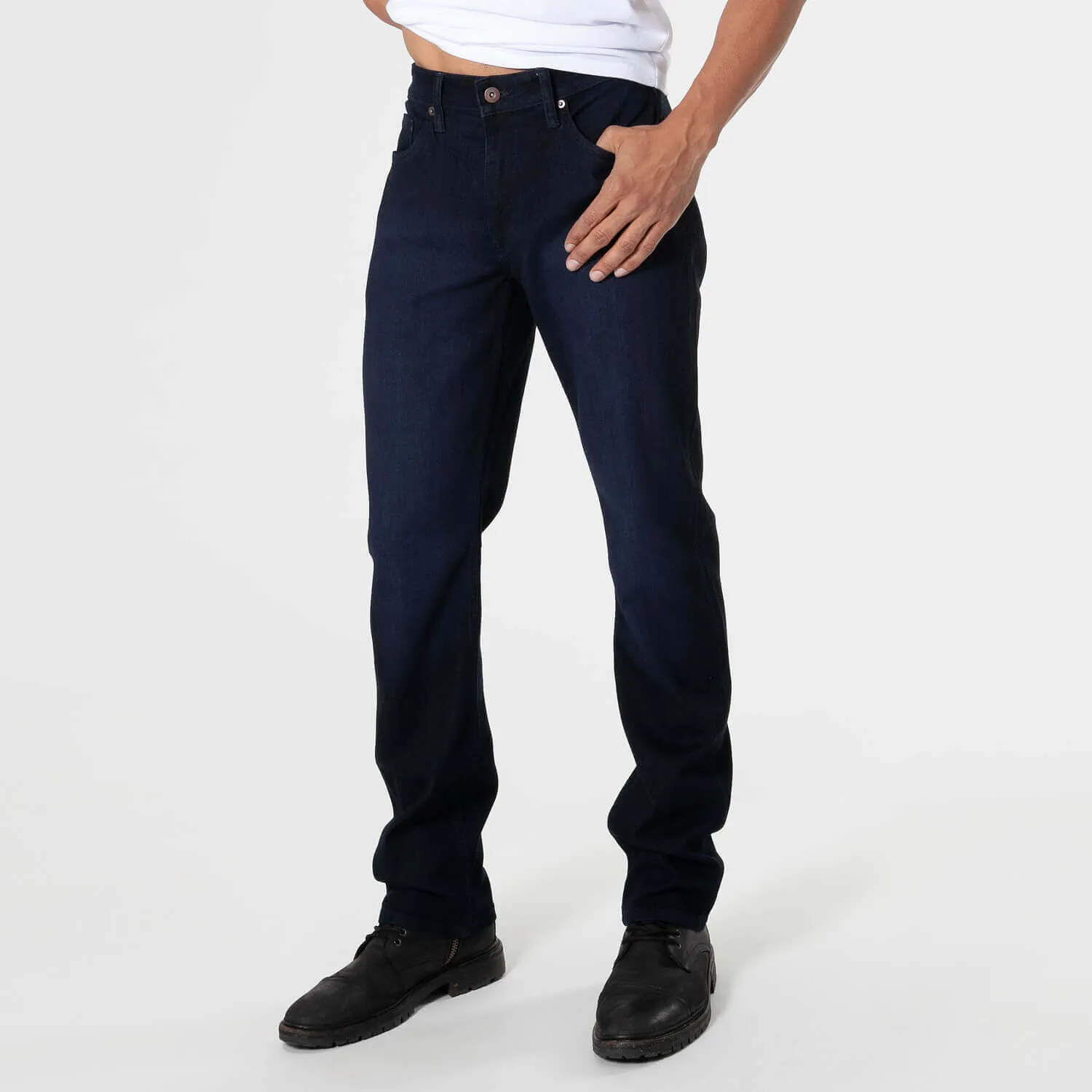 Indigo & Medium Gray Wash Straight Comfort Stretch Jeans 2-Pack
