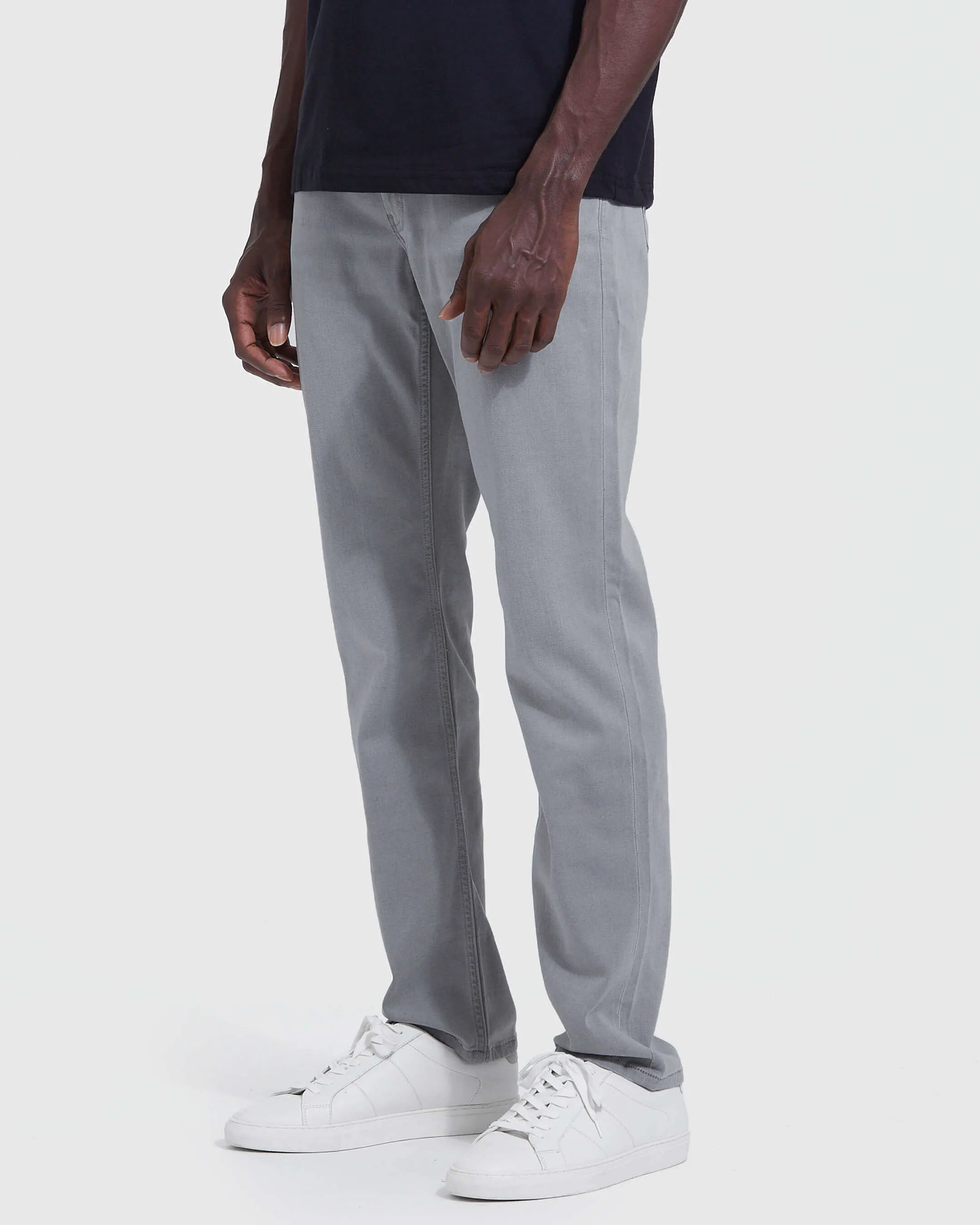 Indigo & Medium Gray Wash Straight Comfort Stretch Jeans 2-Pack