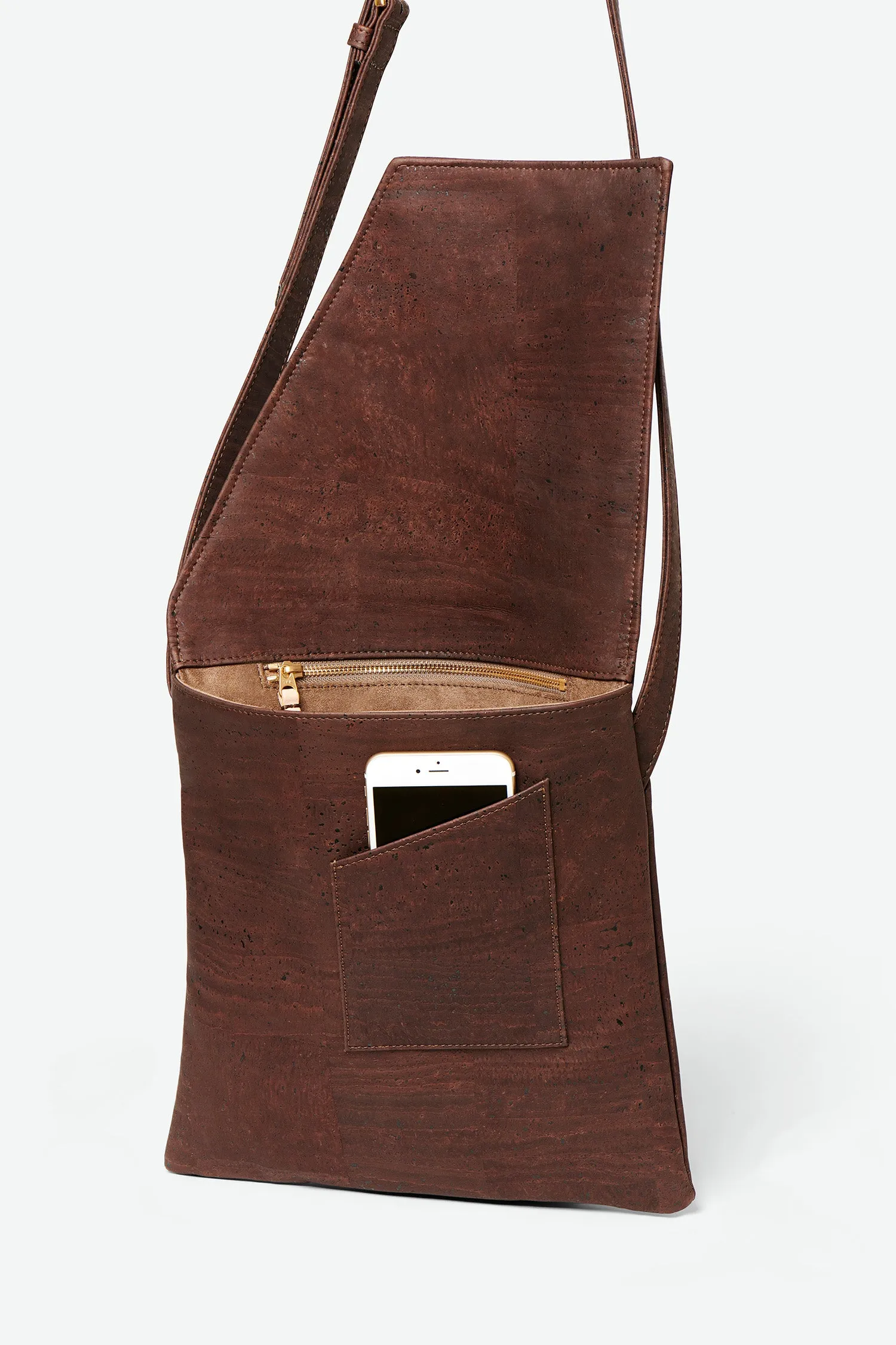 Inizio Cork Satchel - Chocolate Brown