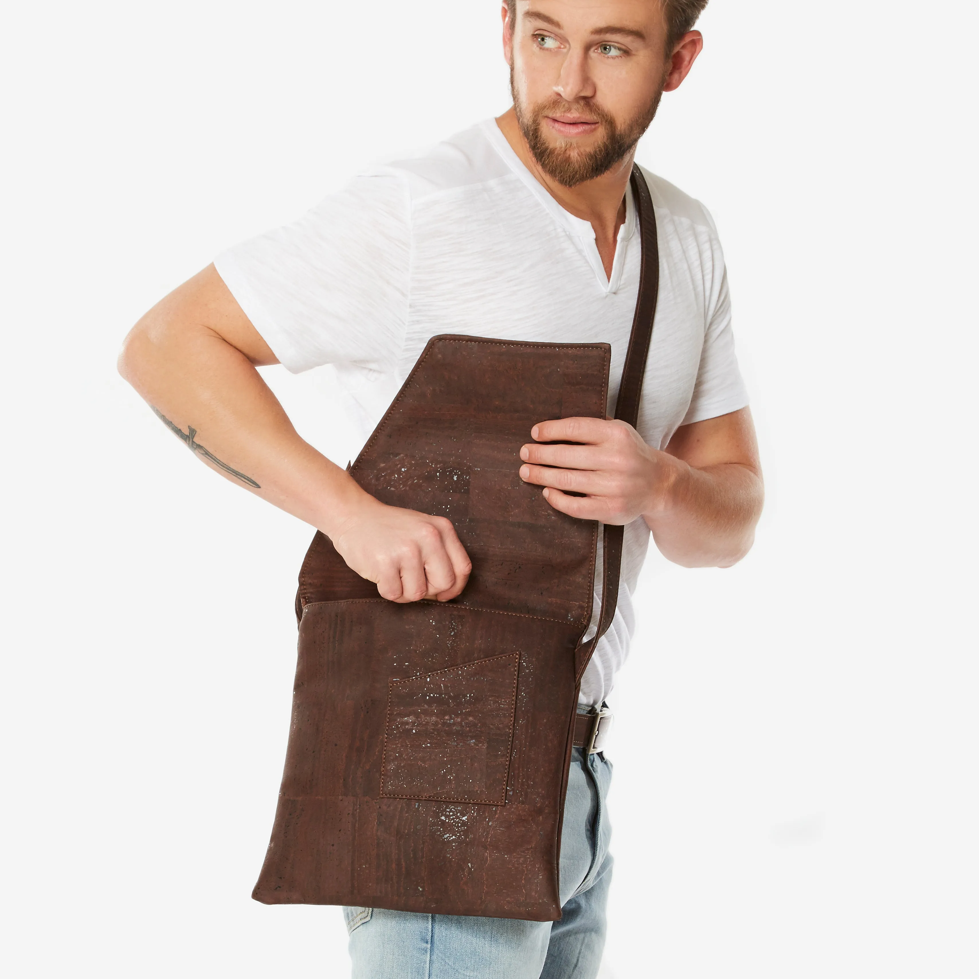 Inizio Cork Satchel - Desert Brown