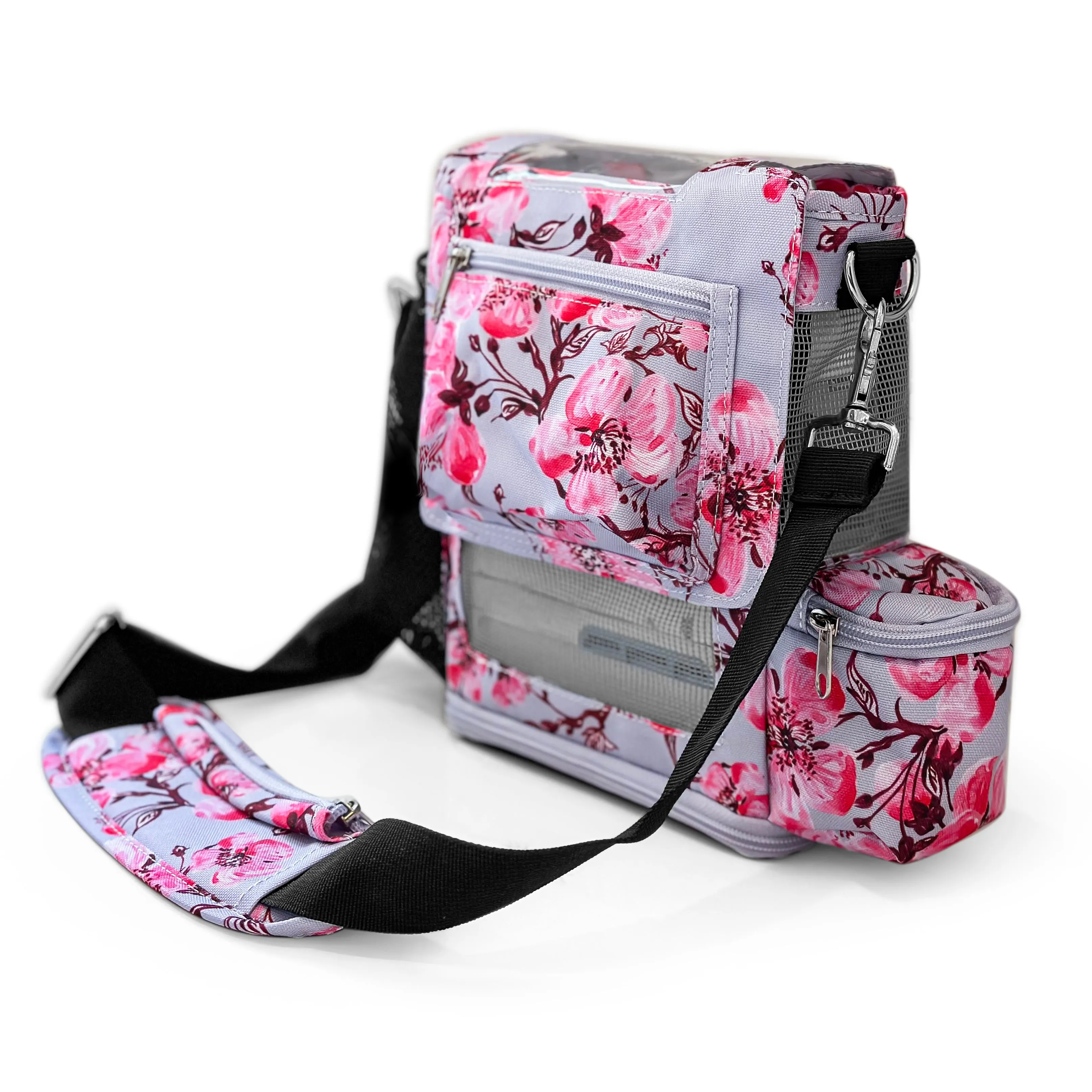 Inogen One G5 Crossbody Purse/Shoulder Bag with pockets Fits accessories, phone, zippered bottom for easily changing battery