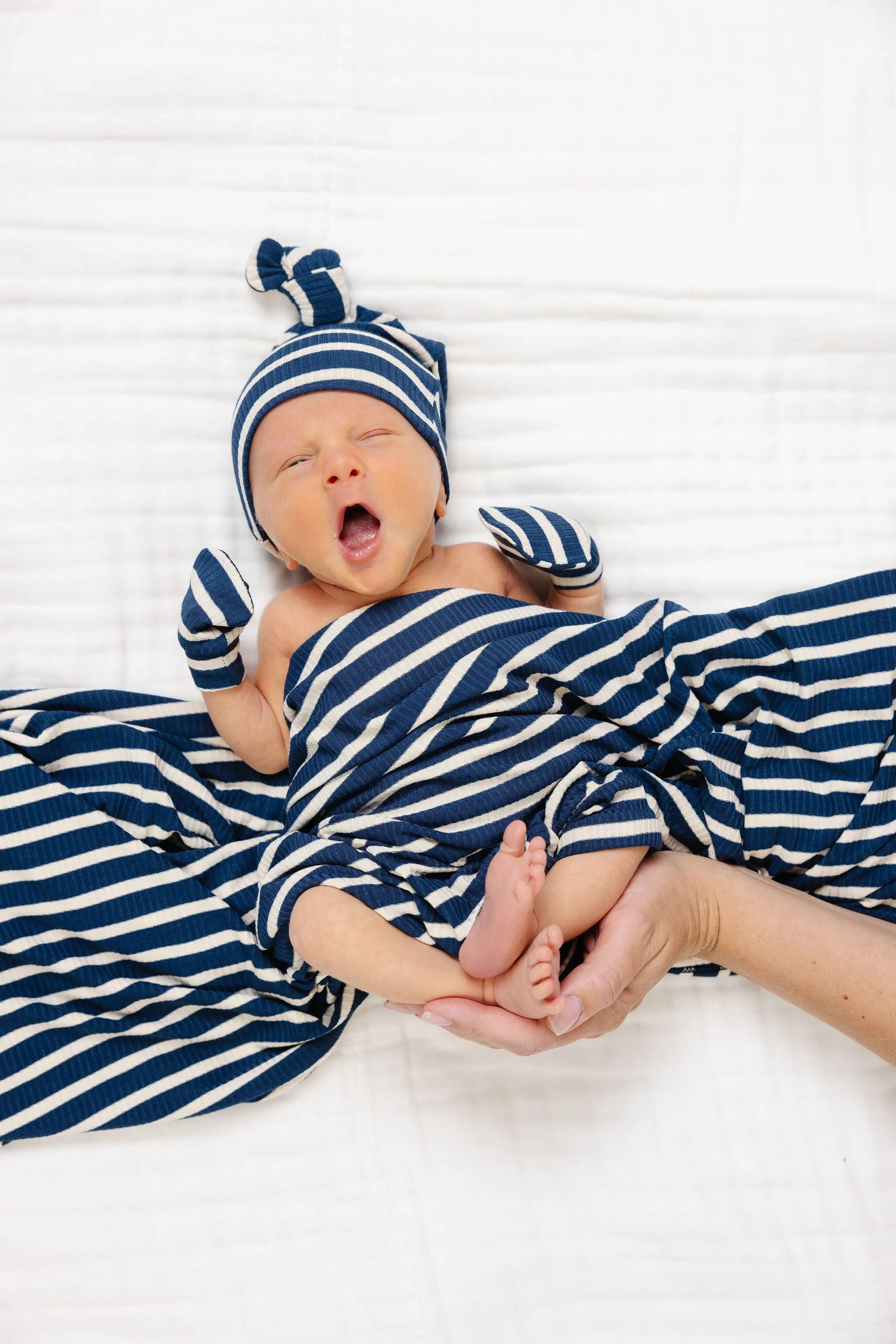 Jack Ribbed Newborn Hat Bundle (Top   Bottom)