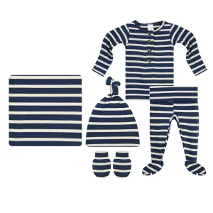 Jack Ribbed Newborn Hat Bundle (Top   Bottom)