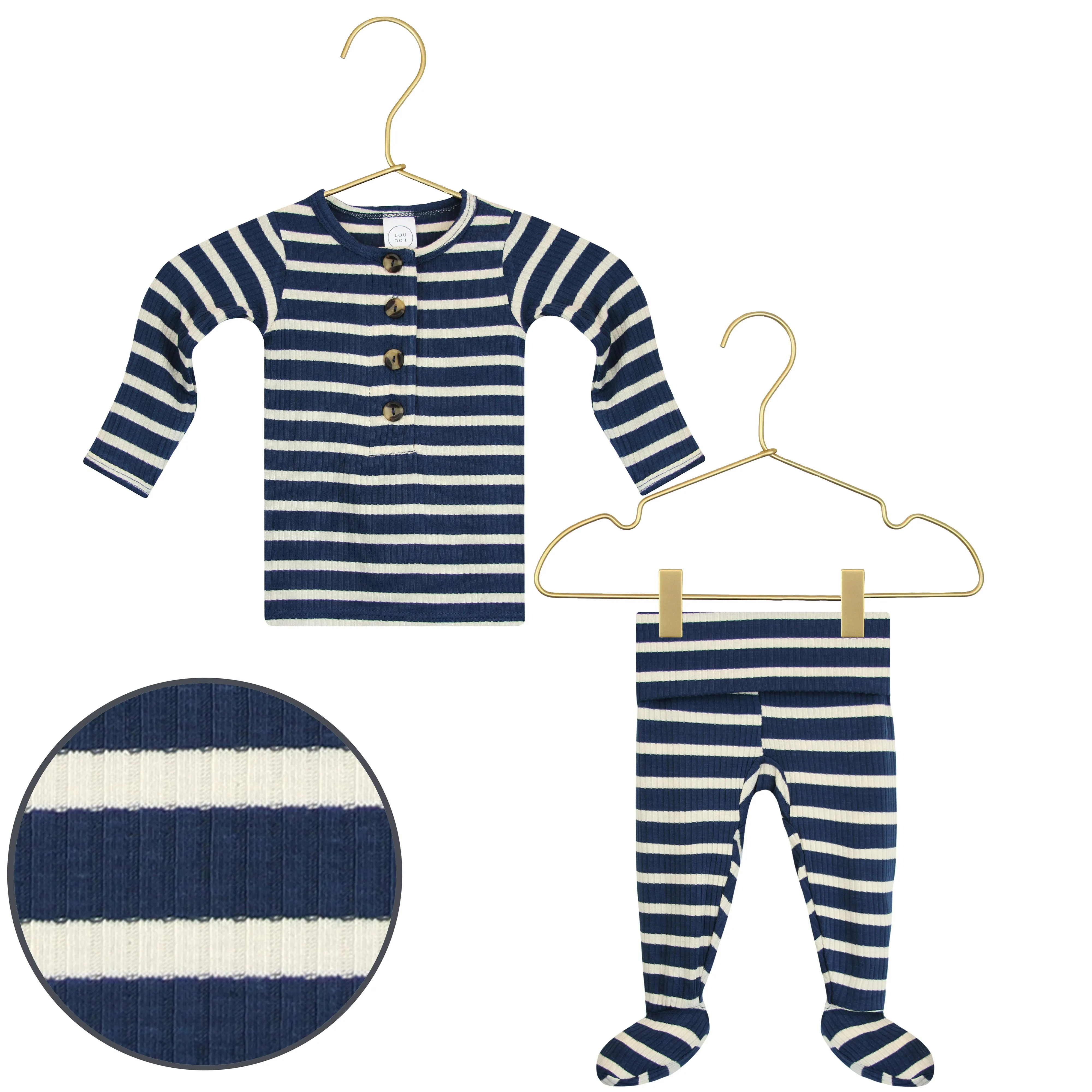 Jack Ribbed Newborn Hat Bundle (Top   Bottom)