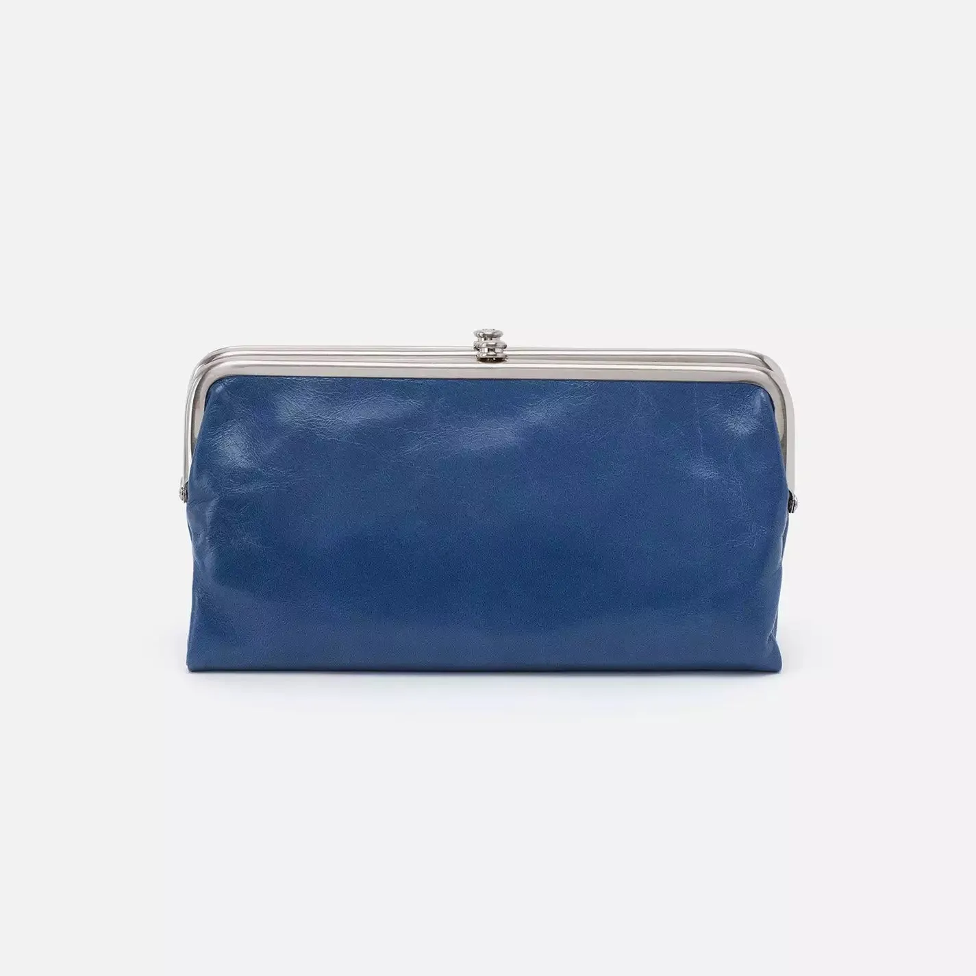 lauren polished leather clutch wallet