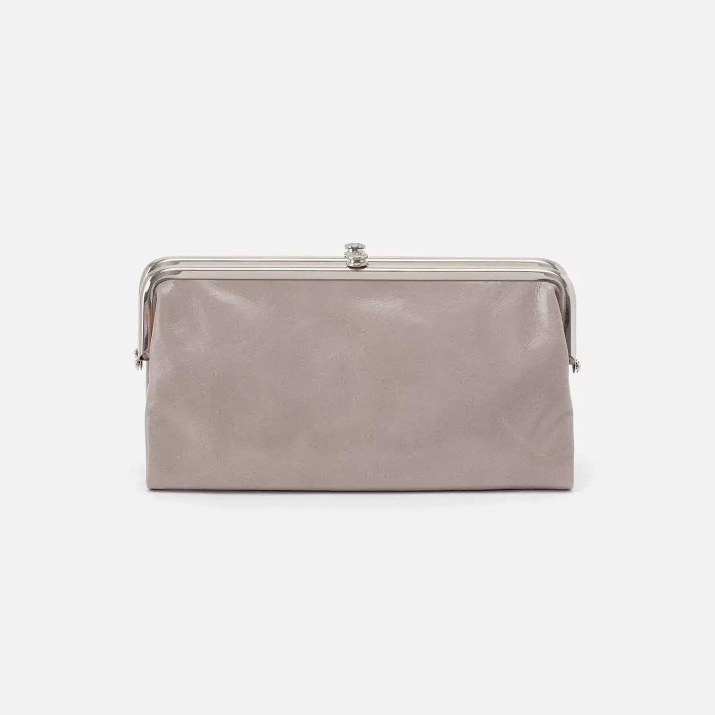 lauren polished leather clutch wallet