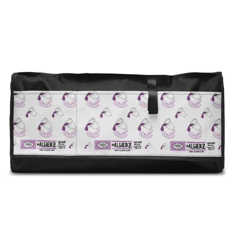 Leaning (Foam Cup) Repeating Design - White Duffle Bag