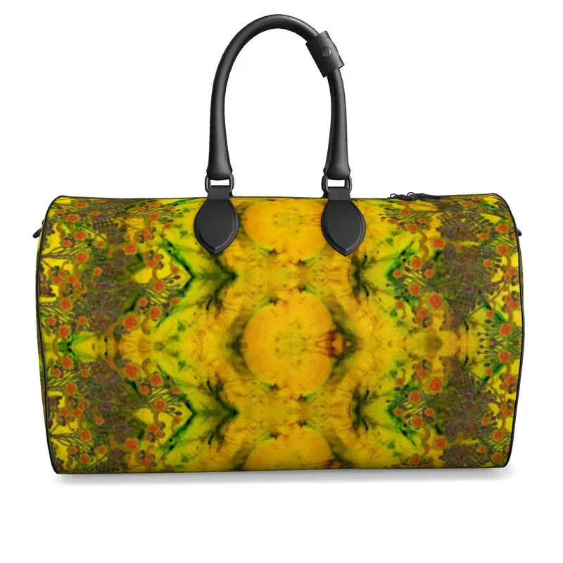 Leather Duffel Bag (WindSong Flower) RJSTH@Fabric #1 RJSTHS2021 RJS