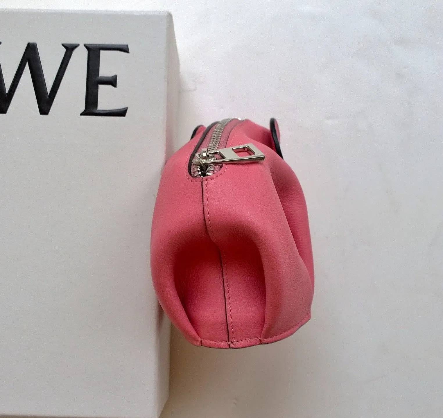 Loewe Elephant Coin Purse Leather Pouch Case Pink