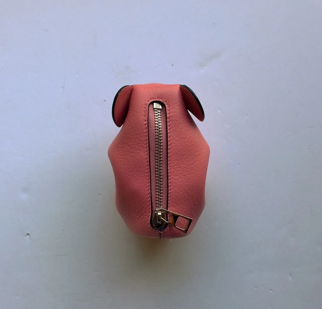 Loewe Elephant Coin Purse Leather Pouch Case Pink