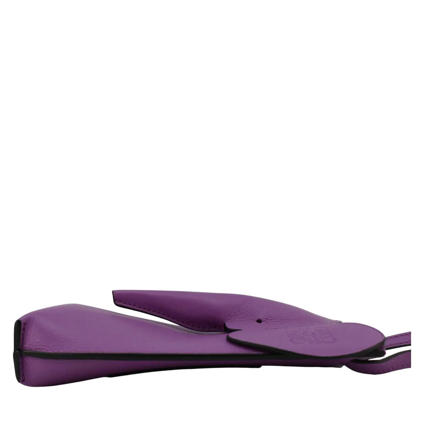 LOEWE Elephant Pocket Pouch Leather Crossbody Bag Purple