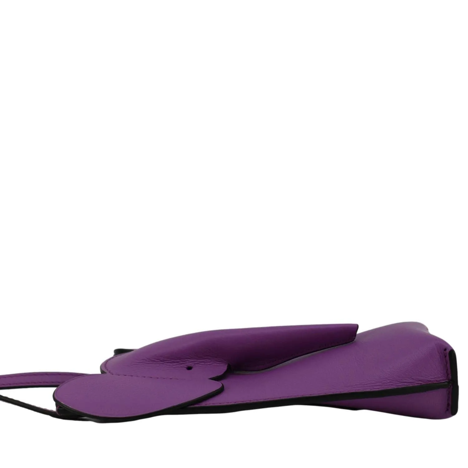 LOEWE Elephant Pocket Pouch Leather Crossbody Bag Purple