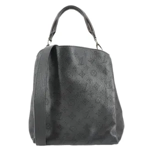 LOUIS VUITTON Babylone Monogram Mahina Leather Shoulder Bag Black