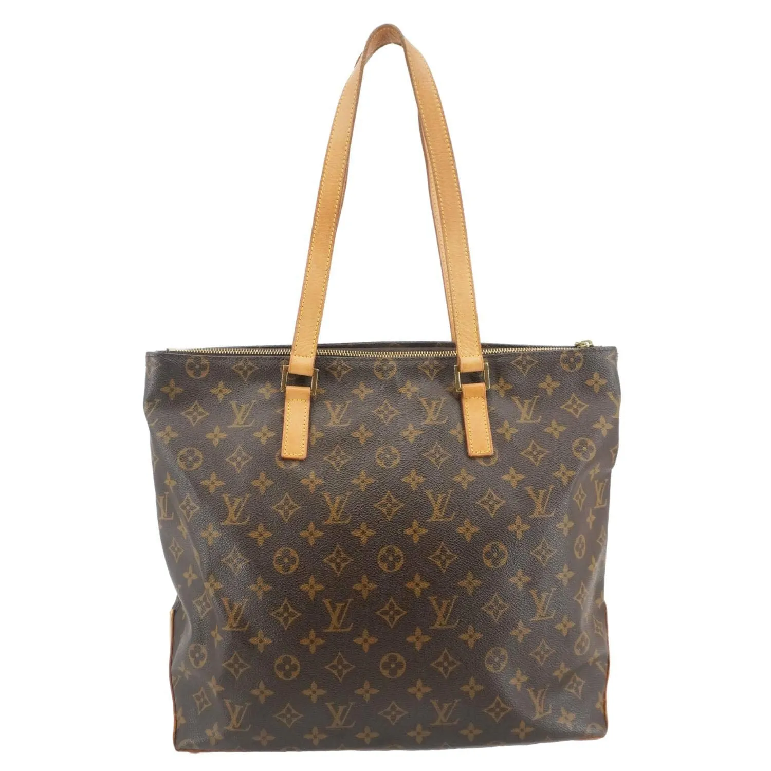 LOUIS VUITTON Cabas Mezzo Monogram Canvas Tote Bag Brown