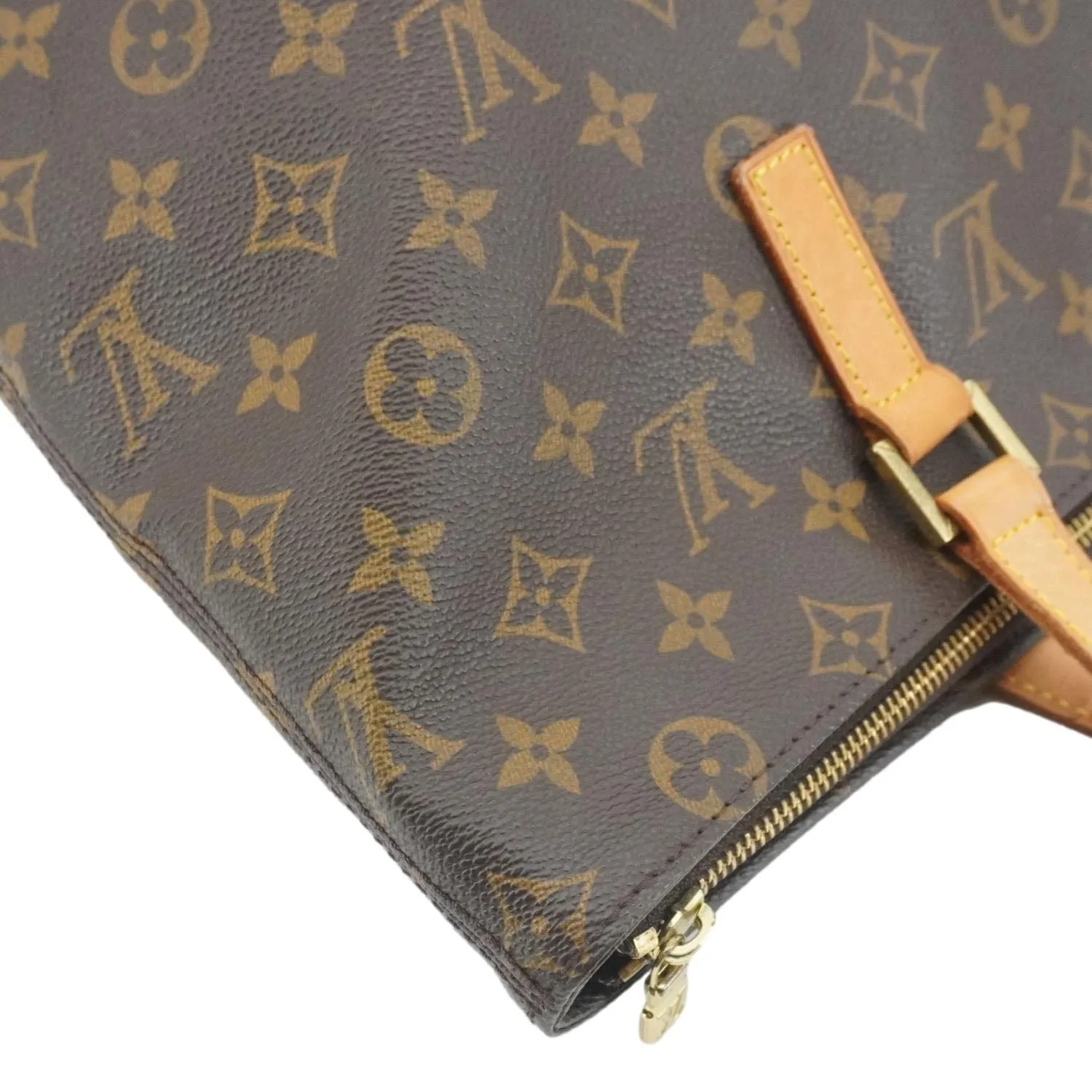 LOUIS VUITTON Cabas Mezzo Monogram Canvas Tote Bag Brown