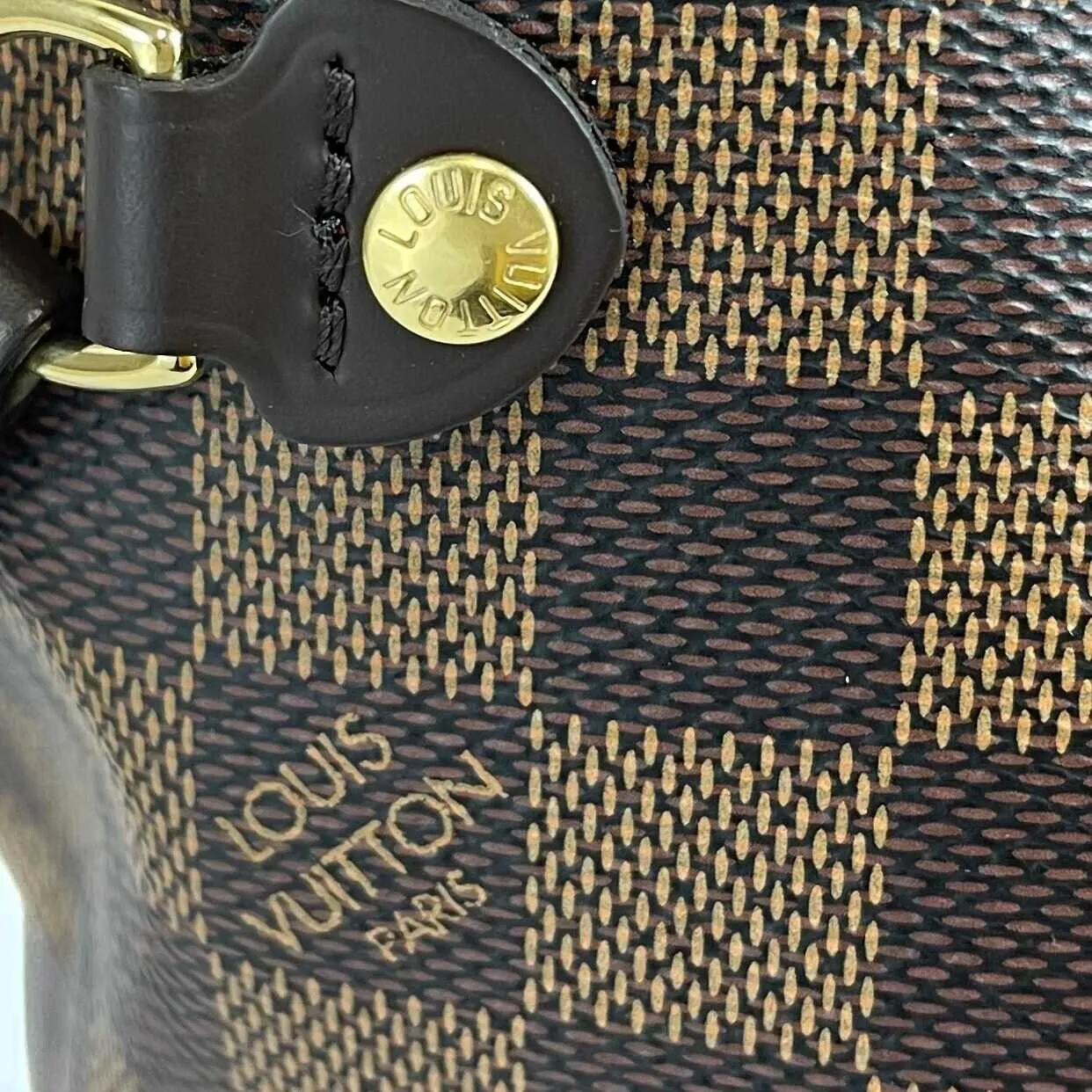 Louis Vuitton - LV Neverfull Damier Ebene MM - Brown / Red Tote / Shoulder Bag