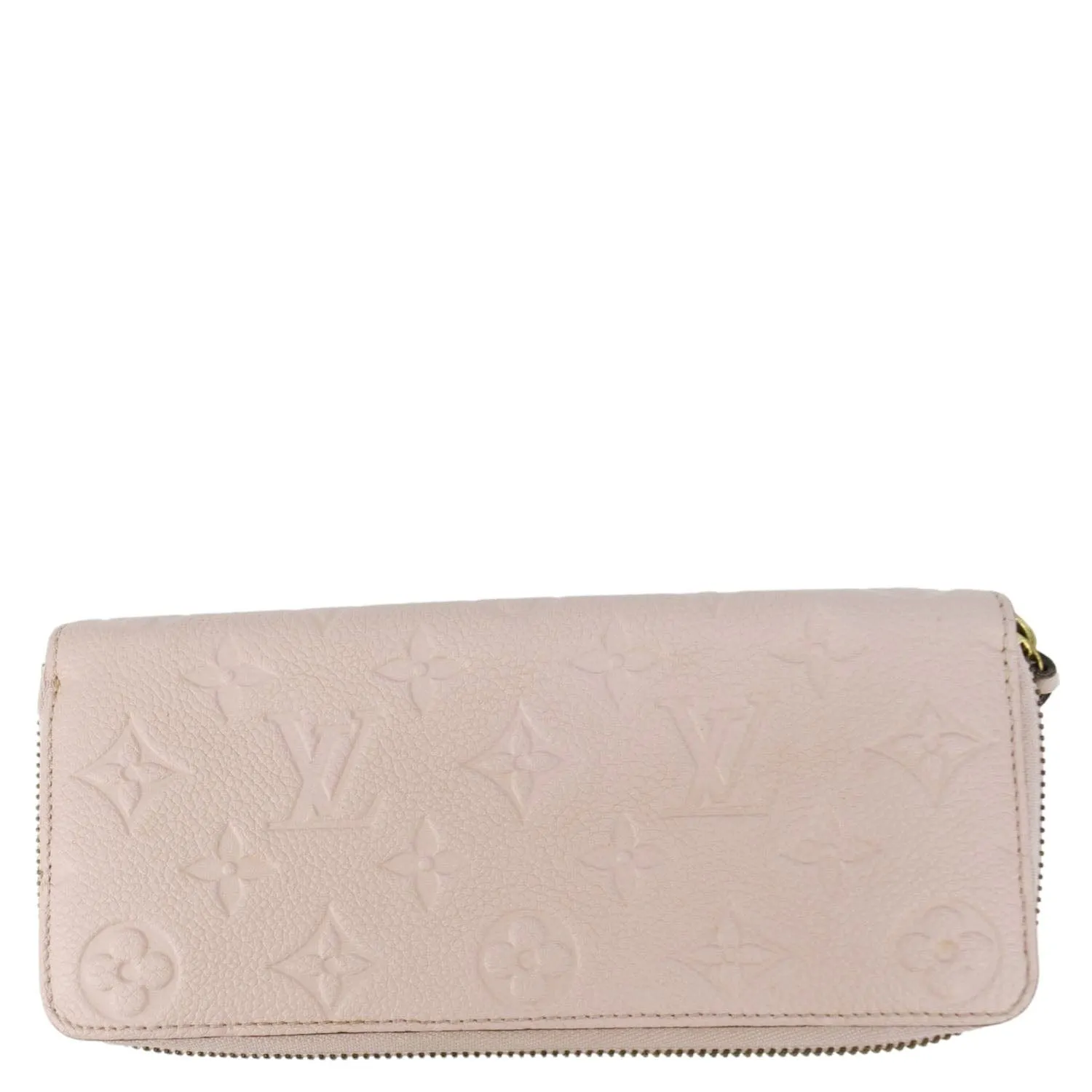 LOUIS VUITTON Monogram Empreinte Leather Zippy Wallet Rose Pink
