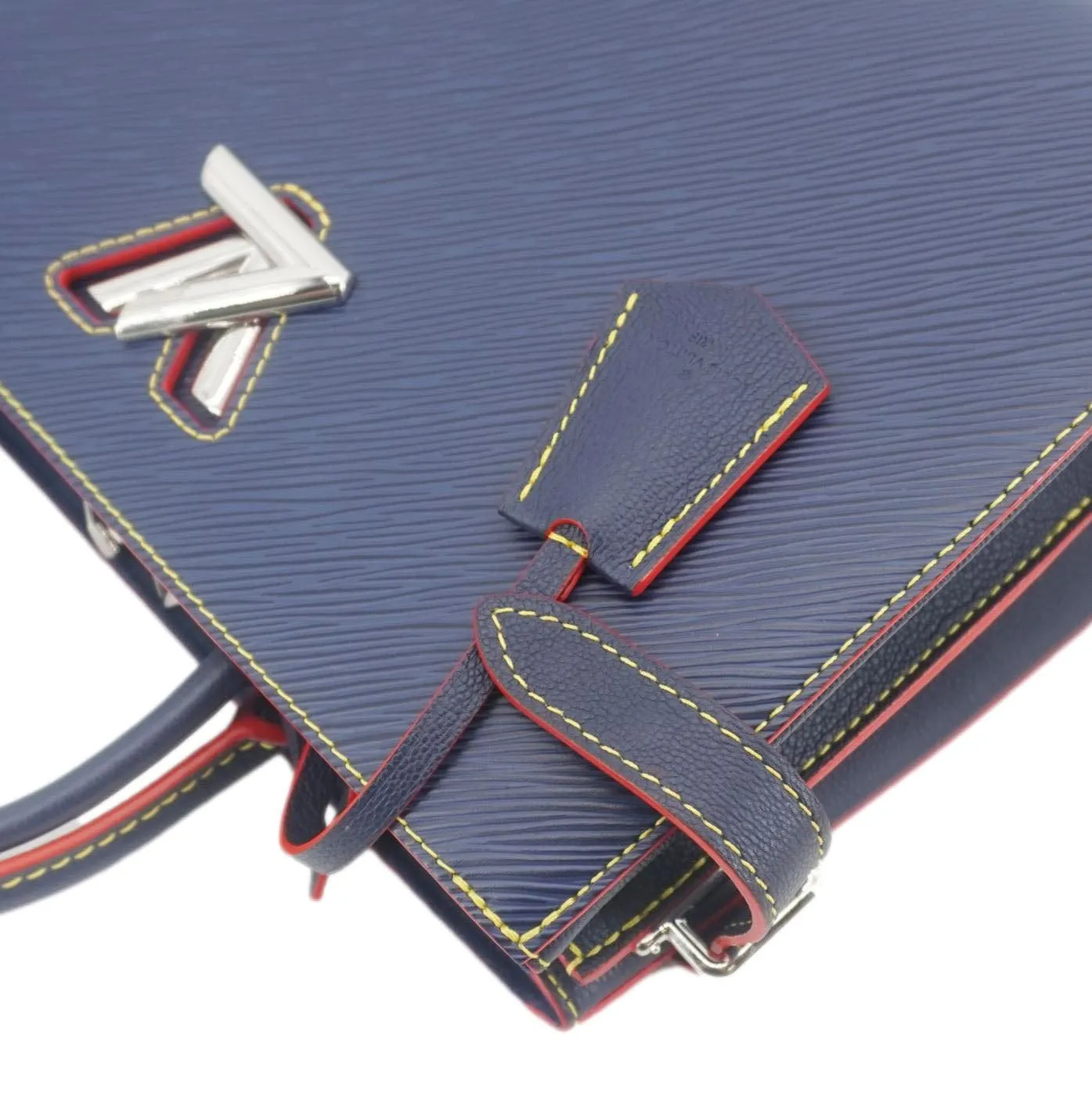 LOUIS VUITTON Twist Epi Leather 2Way Tote Bag Indigo