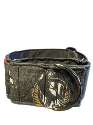 Magpies Martingale collar greyhound collar AFL Collingwood Magpies footy cotton fabric