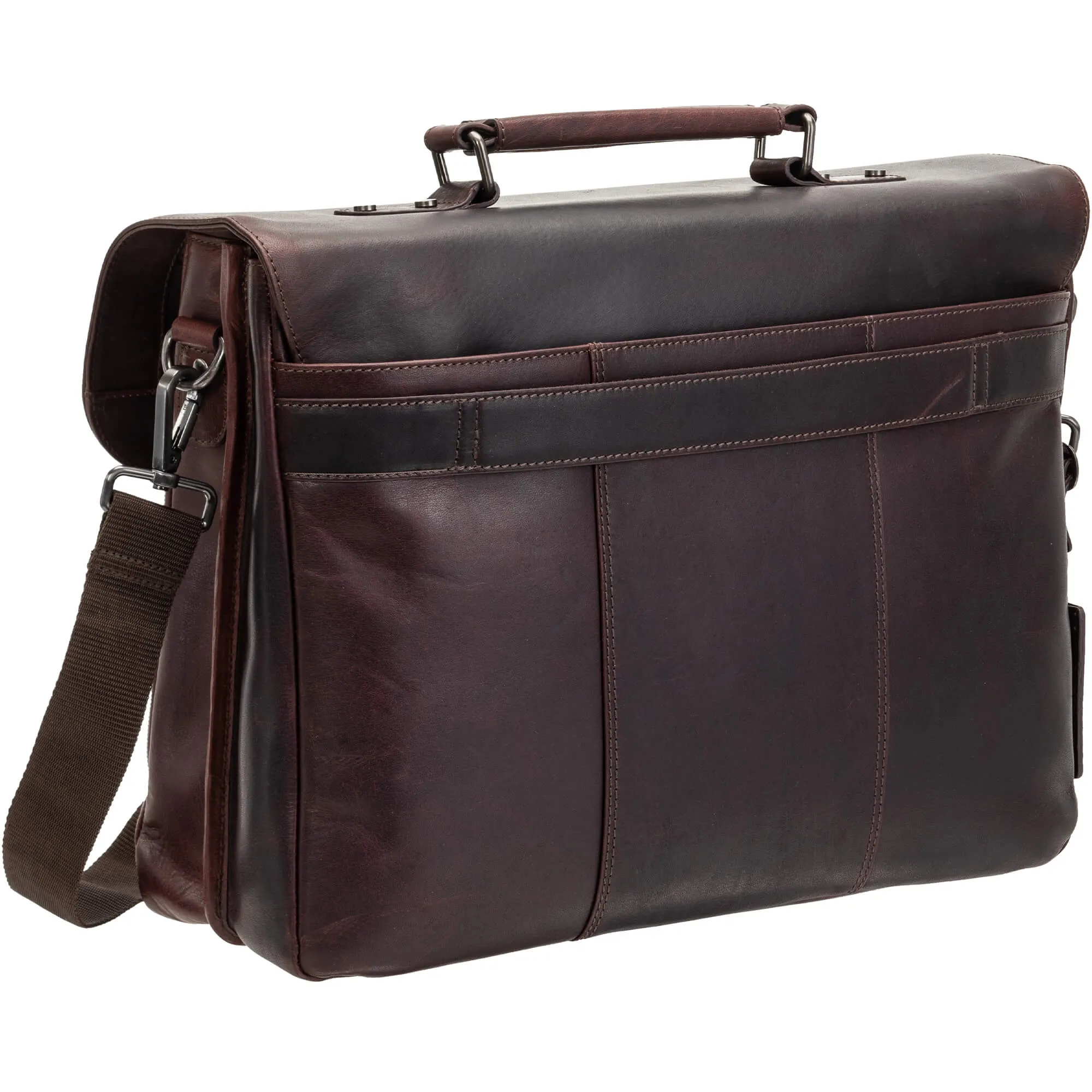 Mancini Buffalo Double Compartment Briefcase for 15.6" Laptop / Tablet