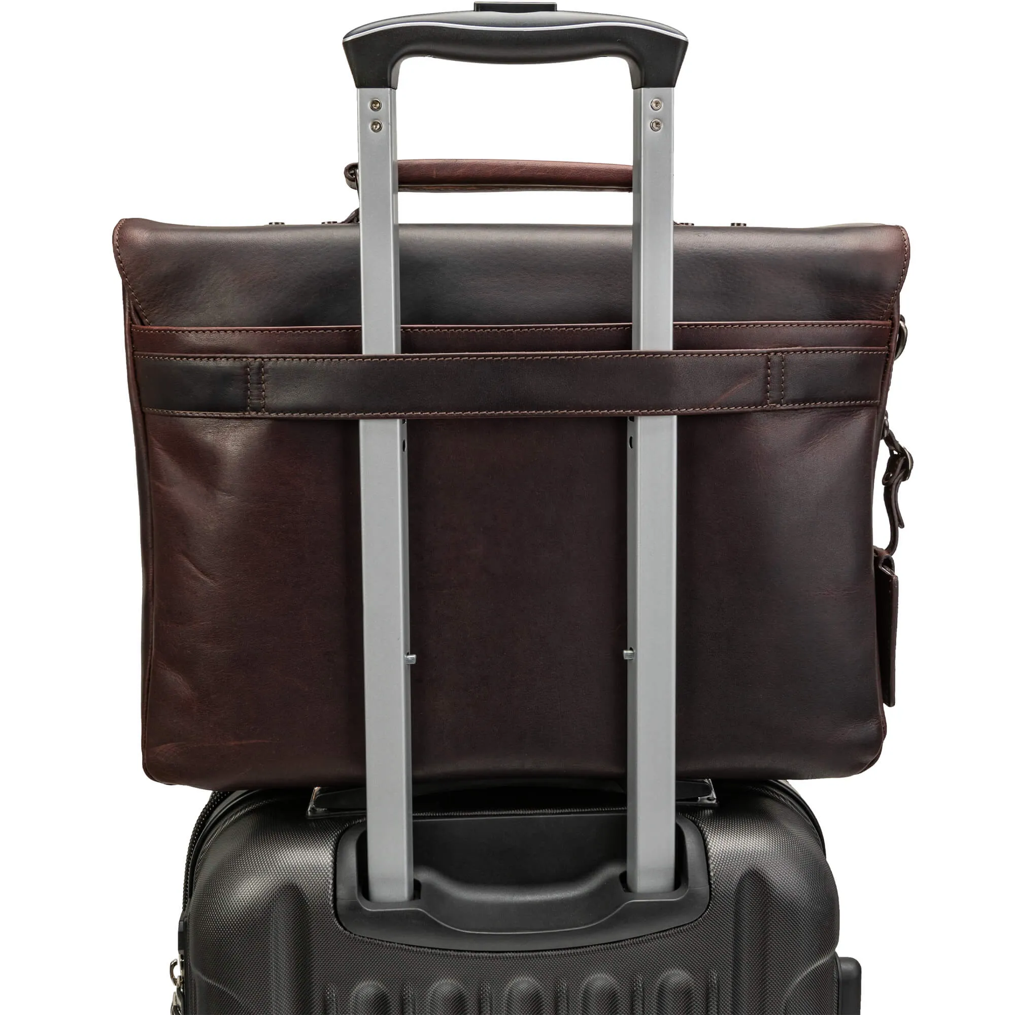 Mancini Buffalo Double Compartment Briefcase for 15.6" Laptop / Tablet