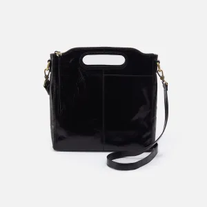 Maude Medium Crossbody In Polished Leather - Black