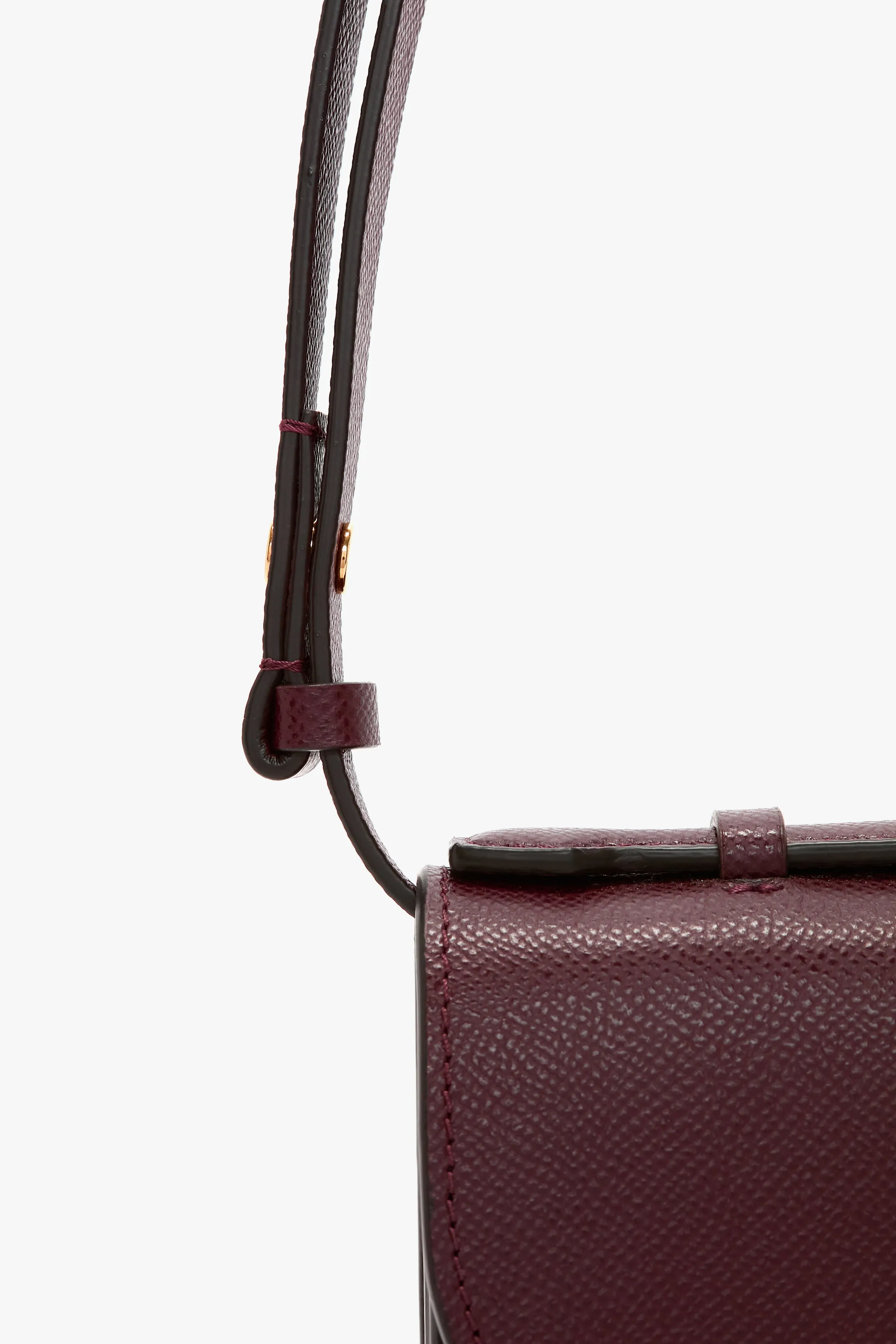 Mini Dorian Bag In Burgundy Grained Leather