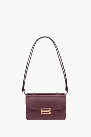 Mini Dorian Bag In Burgundy Grained Leather