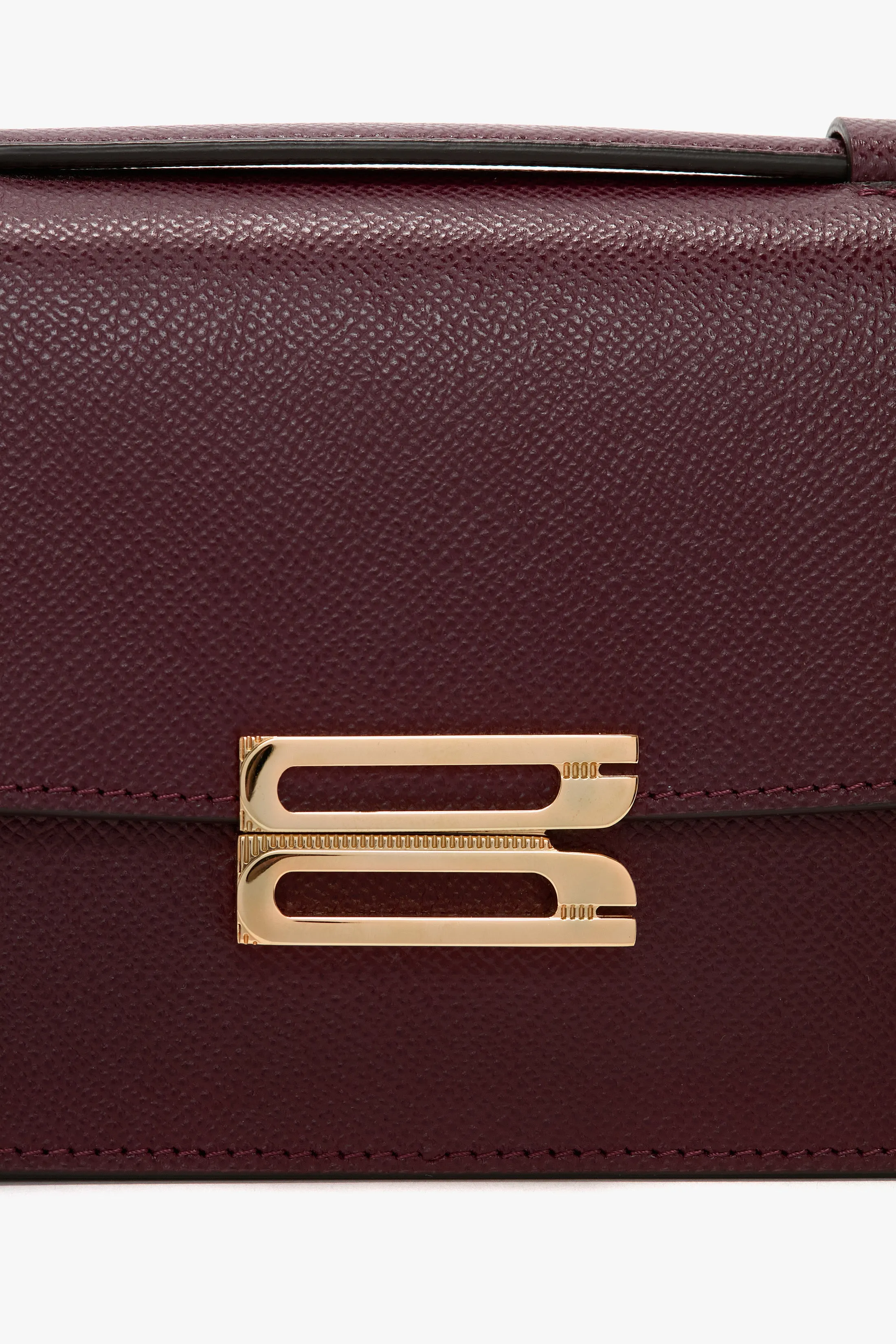 Mini Dorian Bag In Burgundy Grained Leather