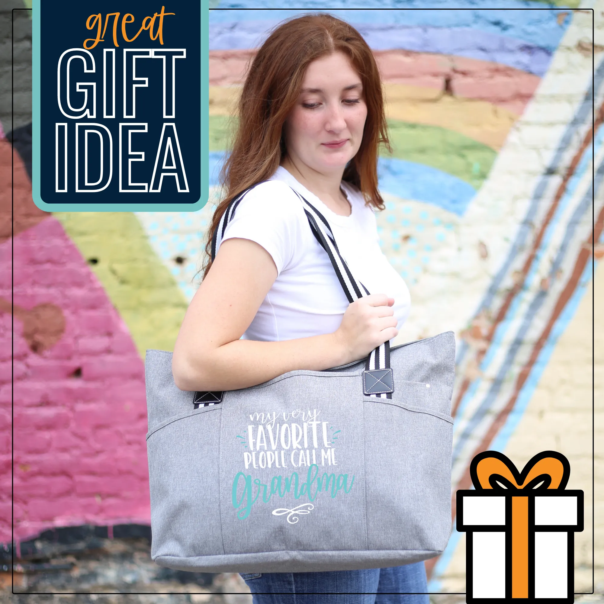 My Very Favorite People Call Me Grandma Tessa Gray Tote Bag for Grandmothers