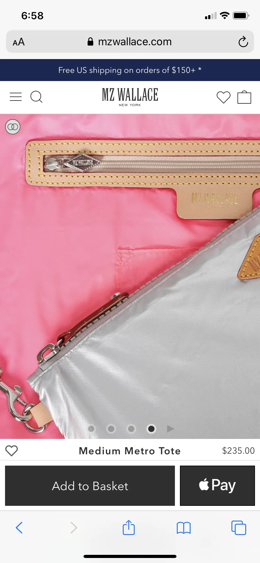 MZ Wallace Metallic Tote