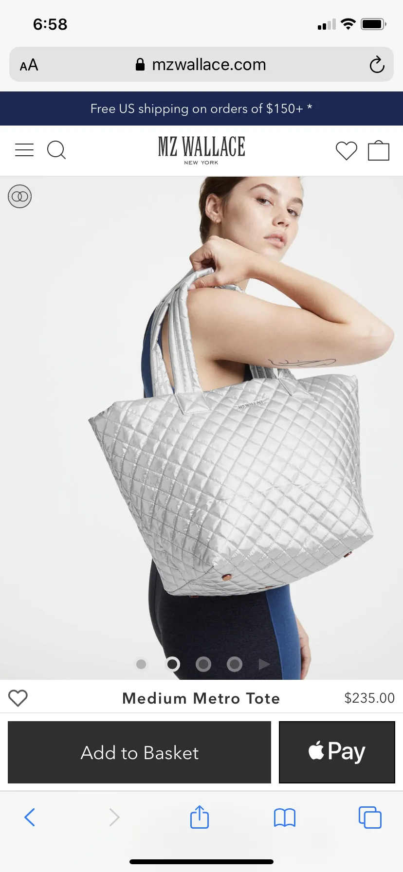 MZ Wallace Metallic Tote