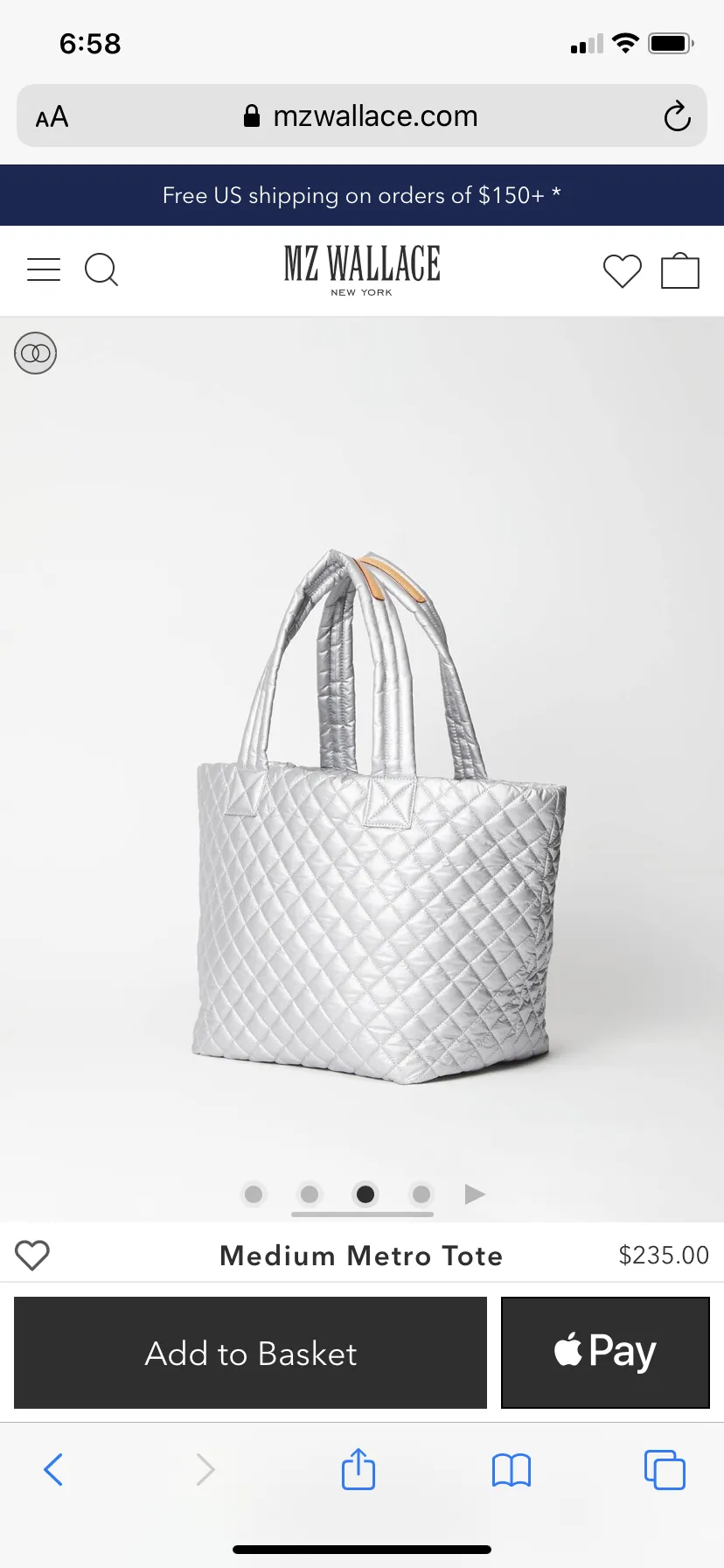 MZ Wallace Metallic Tote
