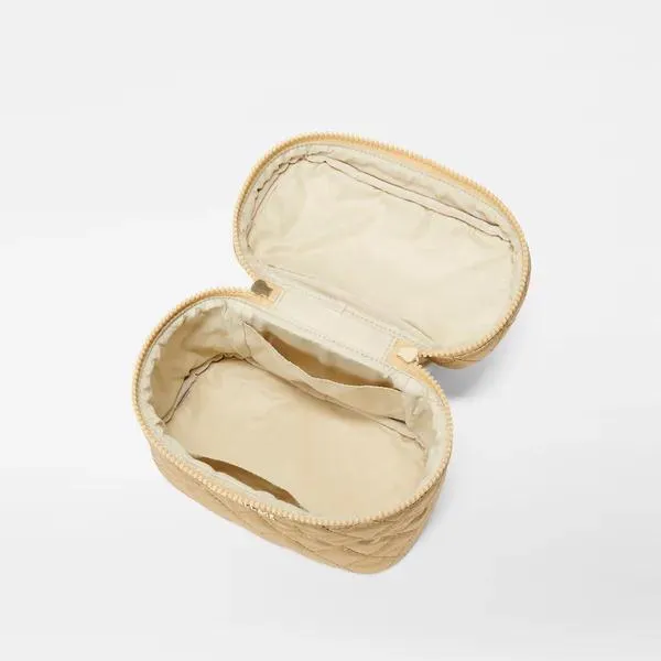 MZ Wallace Metro Mini Vanity Case in Light Gold Pearl Metalic