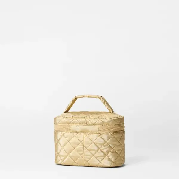 MZ Wallace Metro Mini Vanity Case in Light Gold Pearl Metalic