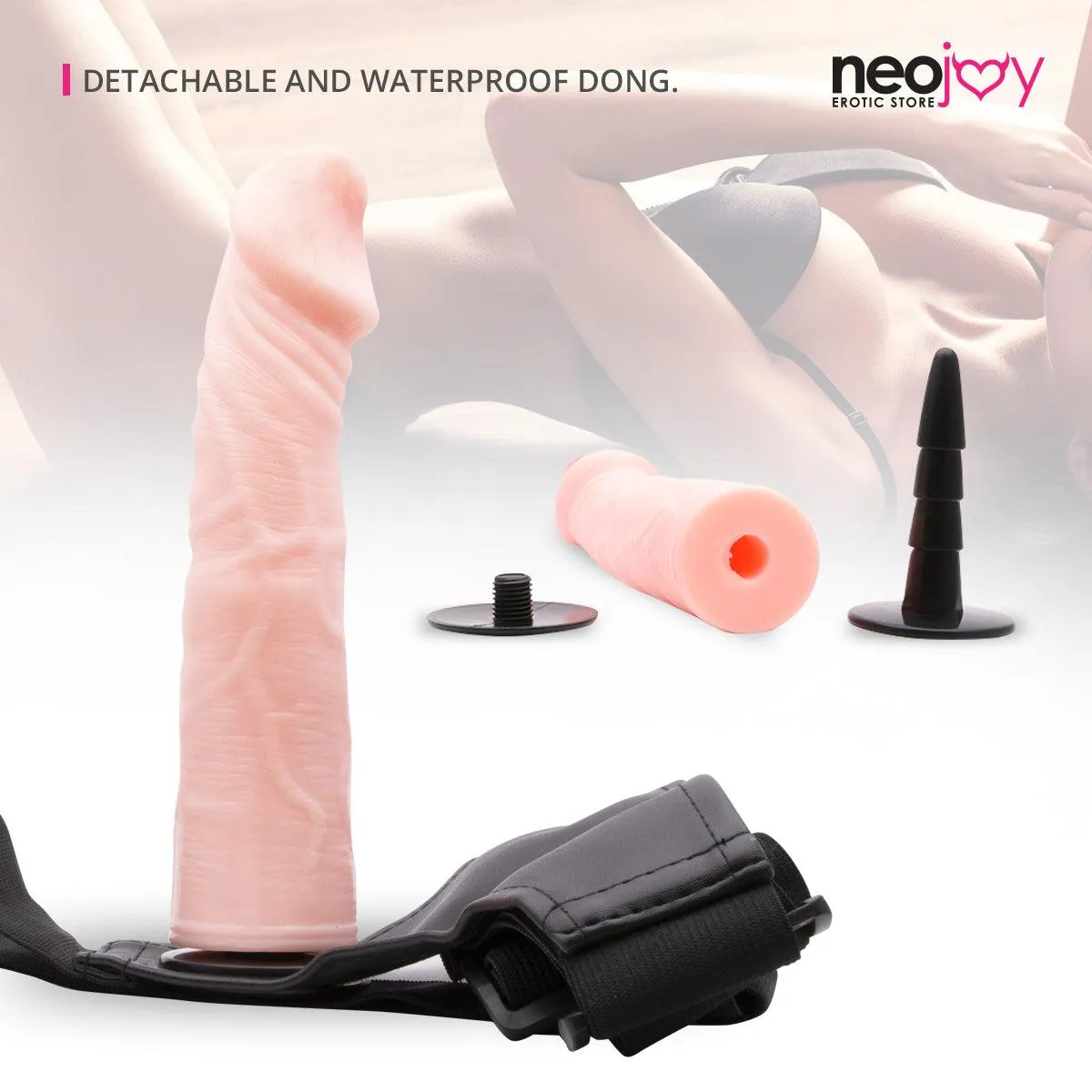 Neojoy - Real Penetration - Realistic Dildo Strap-On Harness - 19cm - 7.5 inch