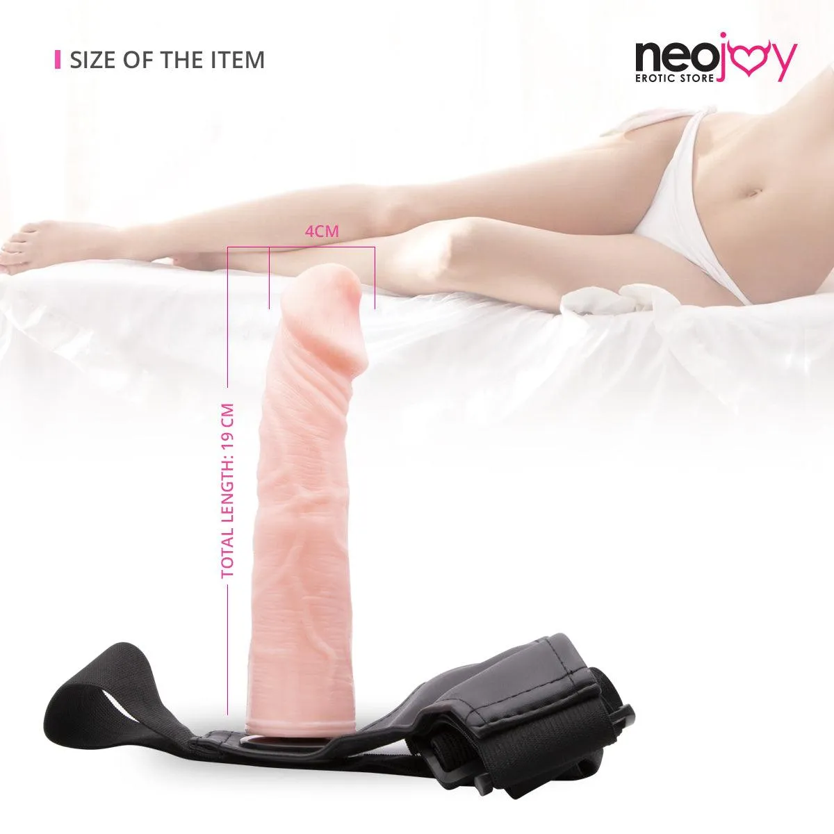 Neojoy - Real Penetration - Realistic Dildo Strap-On Harness - 19cm - 7.5 inch
