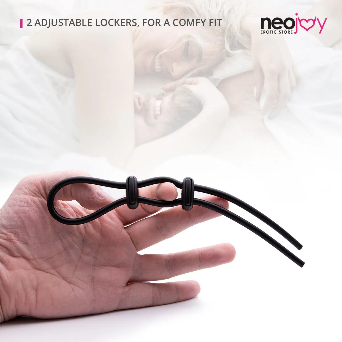 Neojoy Silicone Lasso with 2 lockers - Silicone - Black