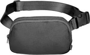 NEW ALONG FIT Everywhere Fanny Pack for Women and Men with Adjustable Strap, 5 Section Fanny Pack, Fanny Pack for Women, Waterproof and Lightweight Crossbody Bag for Travel and Athletic, Fanny Pack - Black
