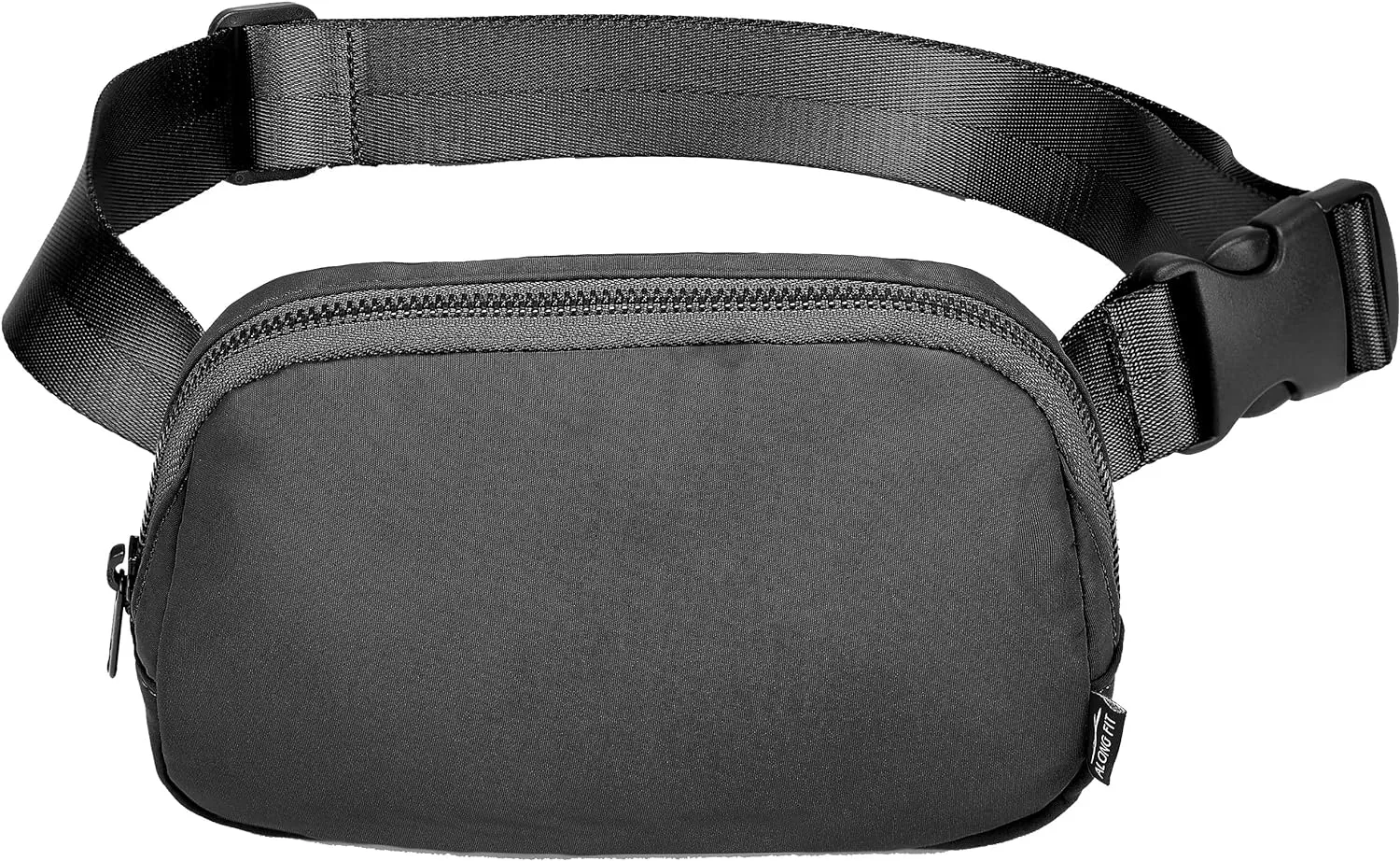 NEW ALONG FIT Everywhere Fanny Pack for Women and Men with Adjustable Strap, 5 Section Fanny Pack, Fanny Pack for Women, Waterproof and Lightweight Crossbody Bag for Travel and Athletic, Fanny Pack - Black