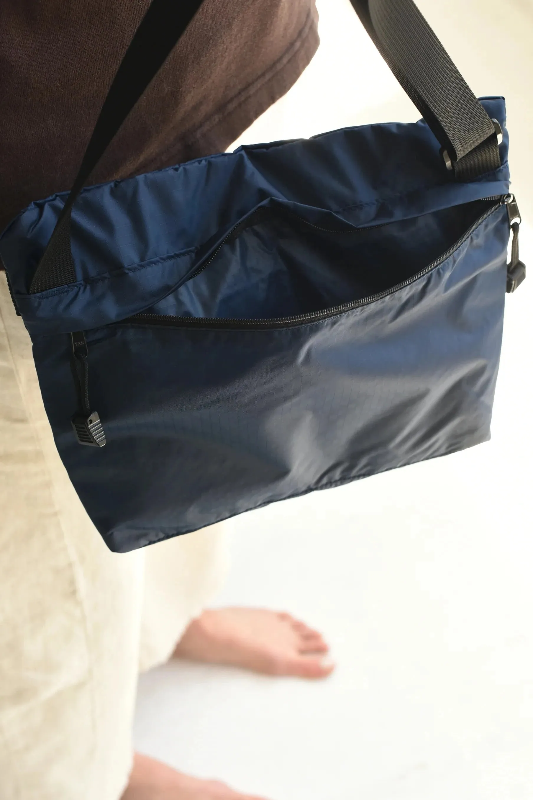 Nylon Crossbody Bag, Navy/Black