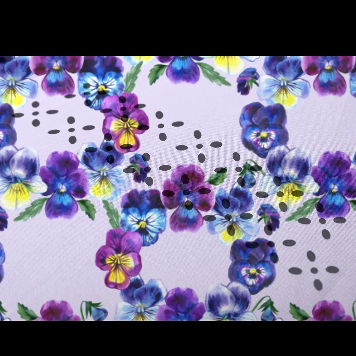 Pansy Wreath - Sturdy Reverse Close Umbrella