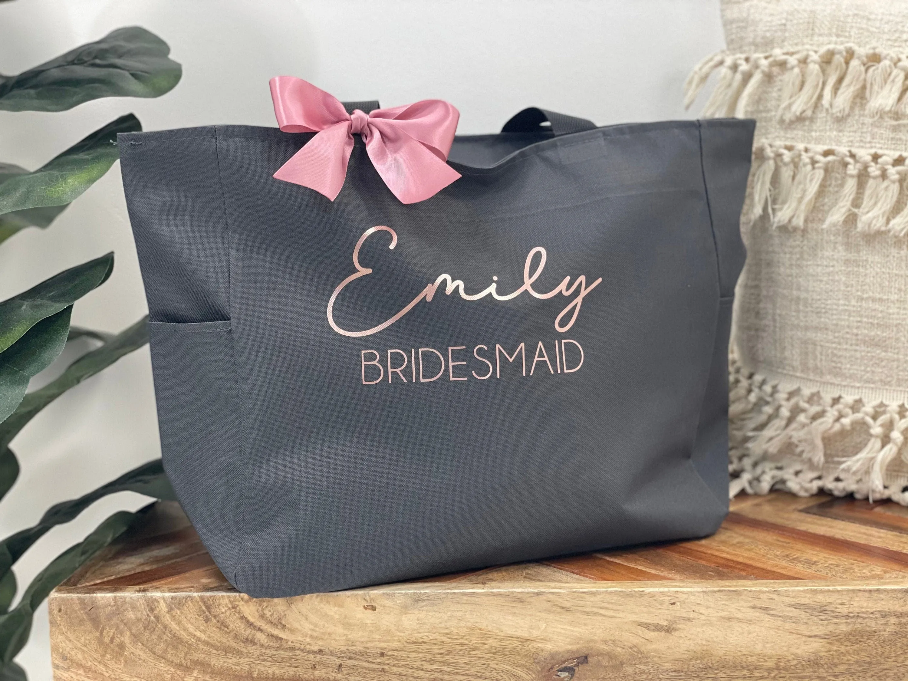 Personalized Bridesmaid Tote Bags