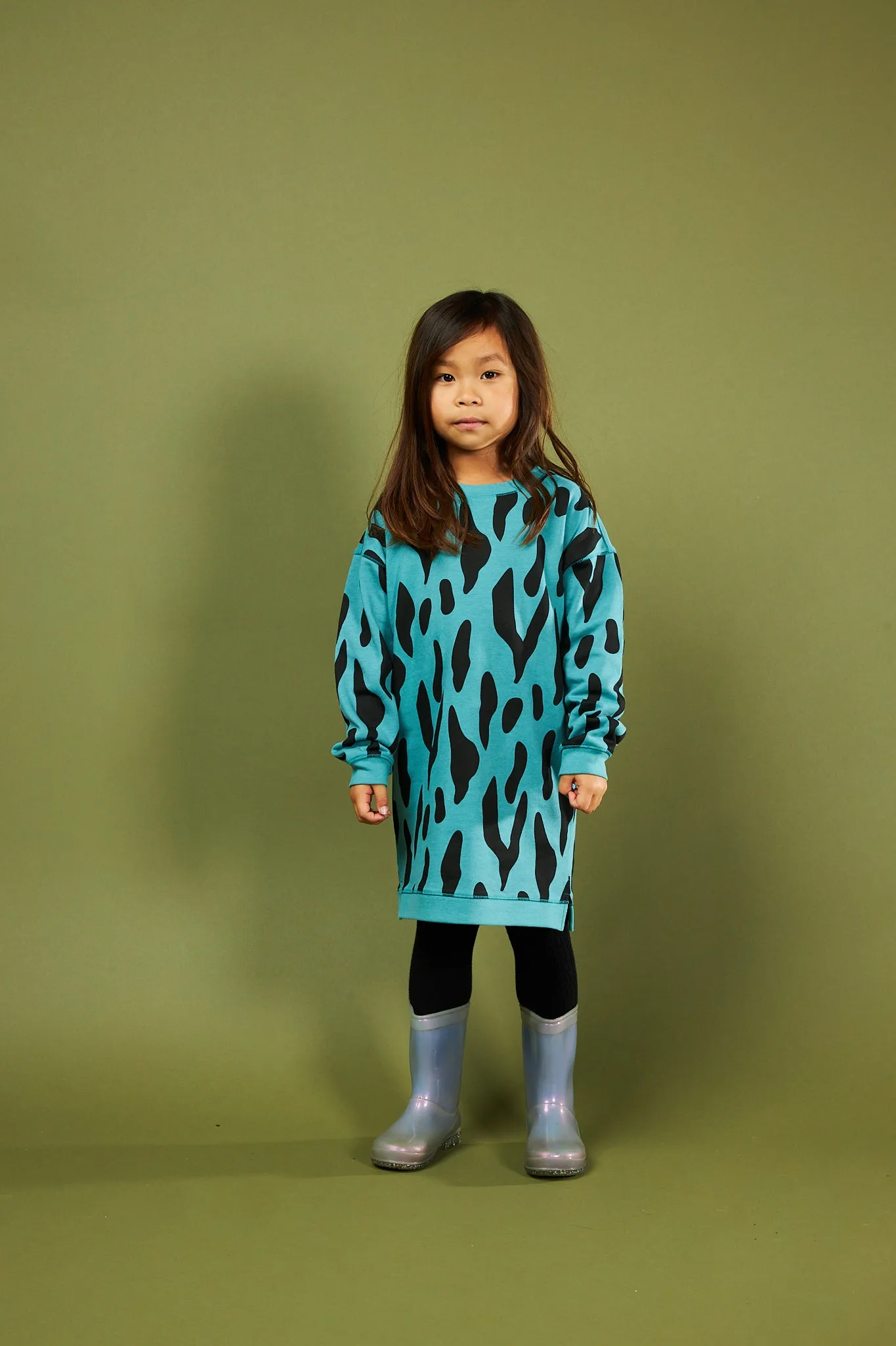 PETROL CHAMELEON SWEAT DRESS