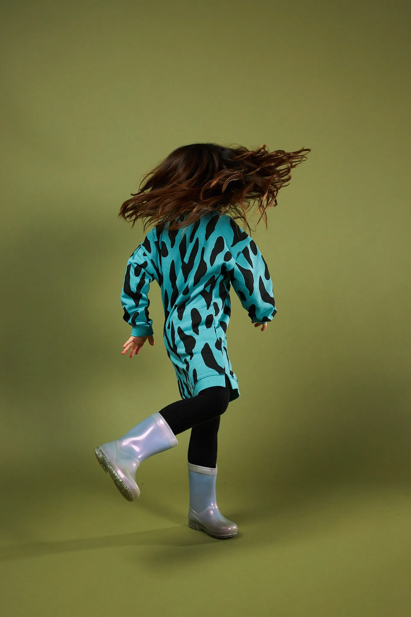 PETROL CHAMELEON SWEAT DRESS