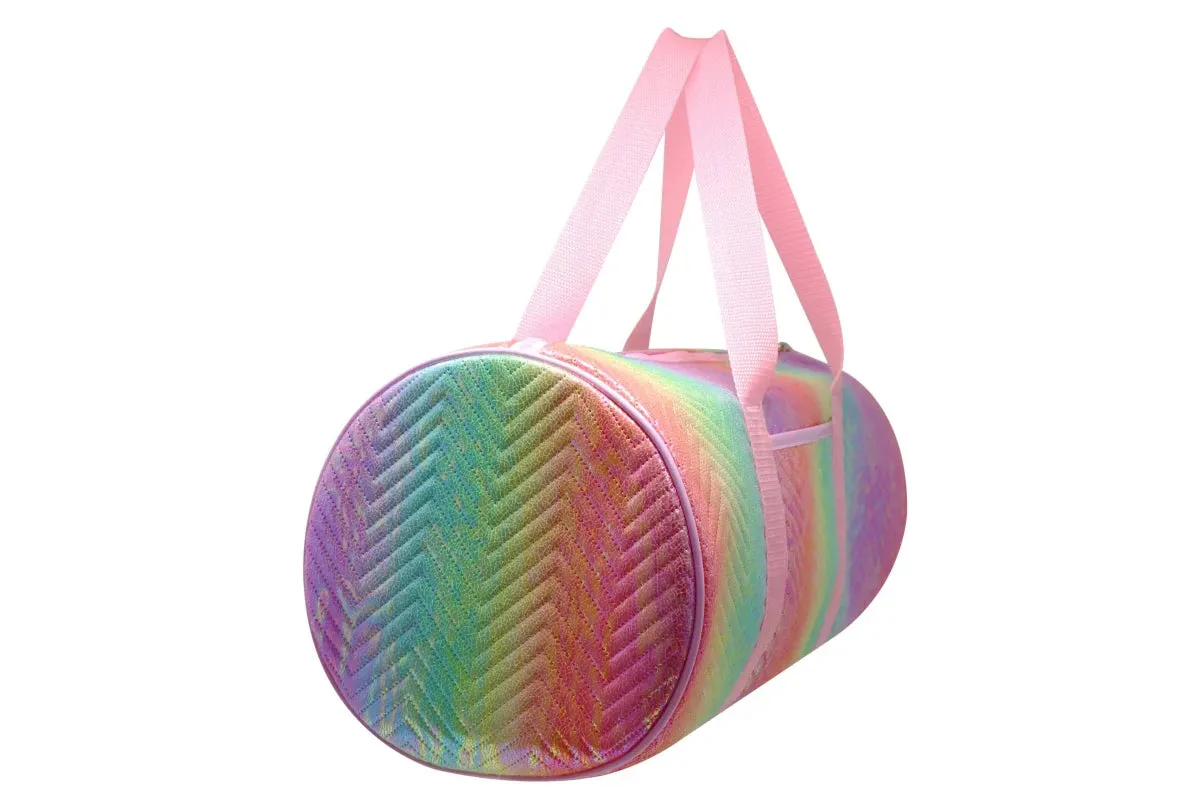 Pink Poppy | Unicorn Dreamer Quilted Rainbow Duffle bag