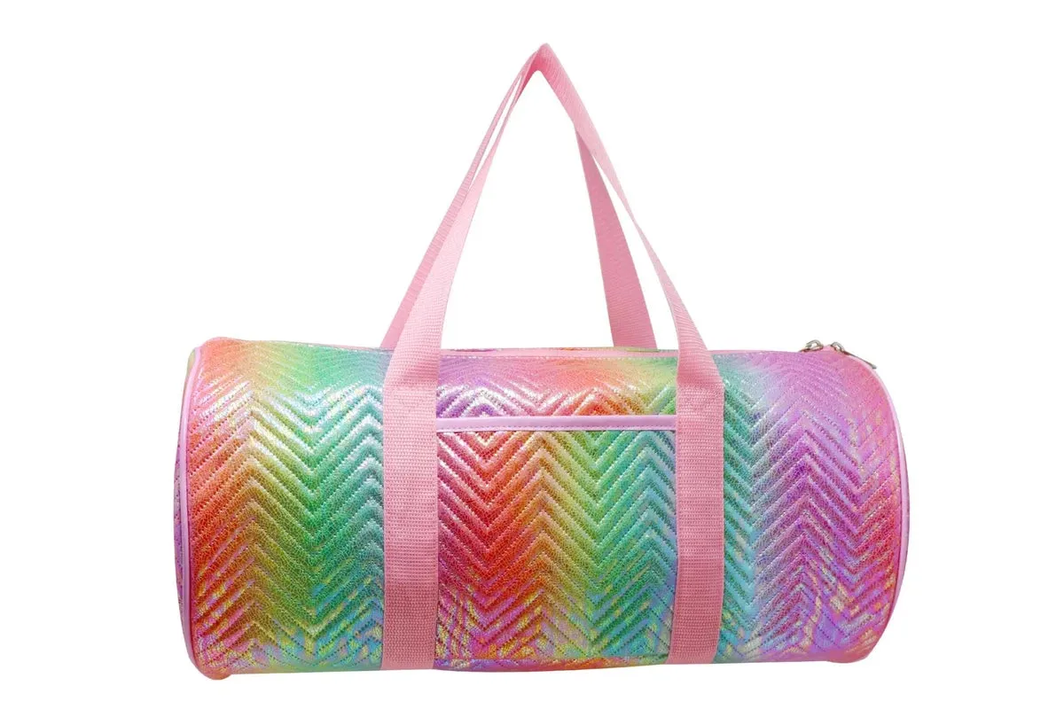 Pink Poppy | Unicorn Dreamer Quilted Rainbow Duffle bag