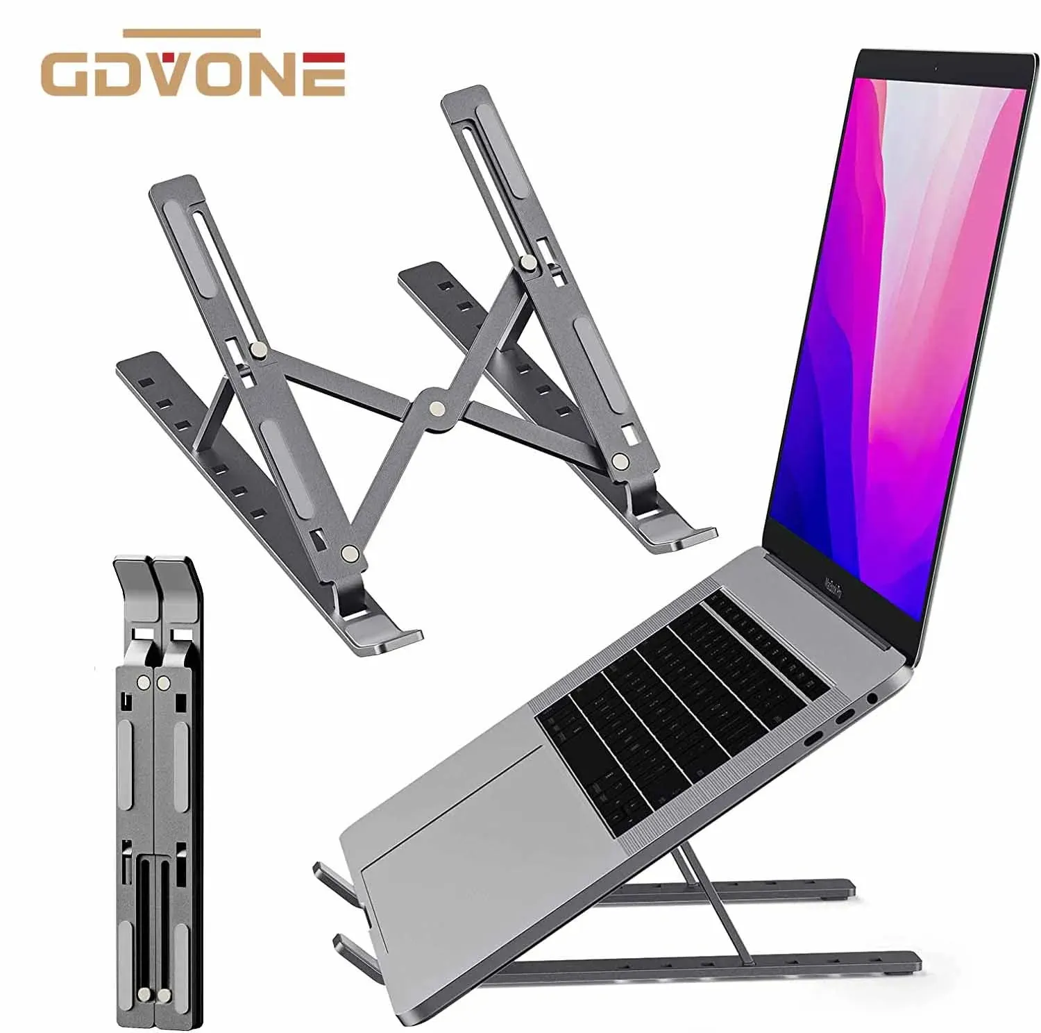 Portable Laptop Stand Aluminum Notebook Holder Foldable for 9 To 15.6 Inch Laptops Bracket for Macbook Air Pro Dell Lenovo