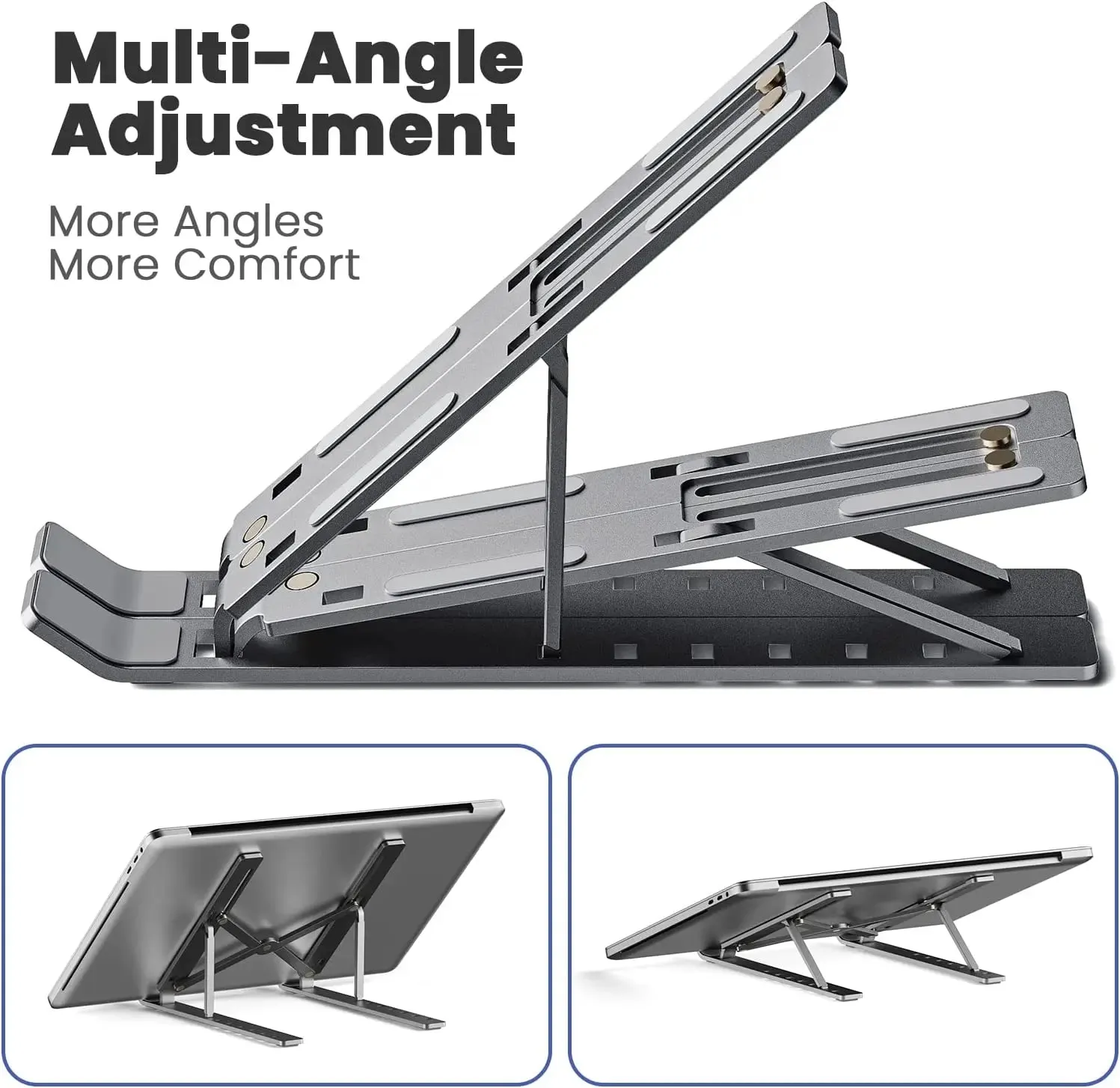 Portable Laptop Stand Aluminum Notebook Holder Foldable for 9 To 15.6 Inch Laptops Bracket for Macbook Air Pro Dell Lenovo